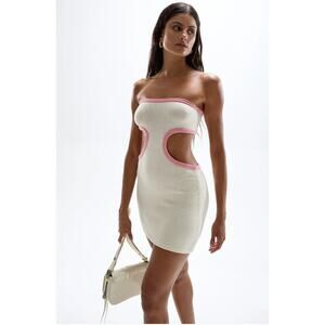 Women's Cin Cin Pantera' Knit Mini Dress in Black and White size M Resortwear